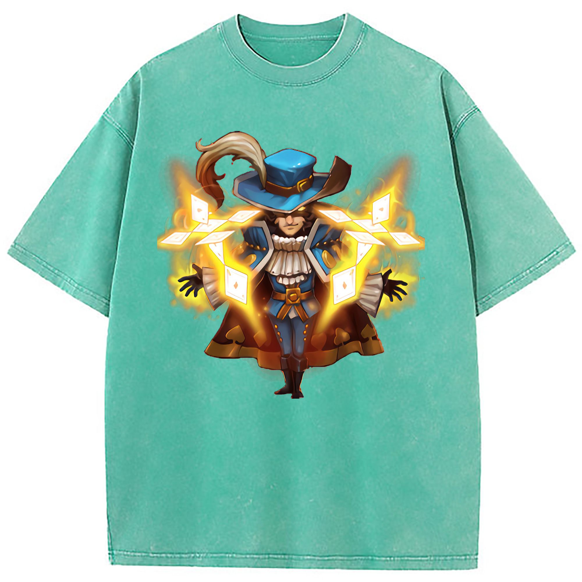 （画像用） リーグ・オブ・レジェンド League of Legends LOL 綿100% ヴィンテージ風 半袖Tシャツ（フロントプリント）